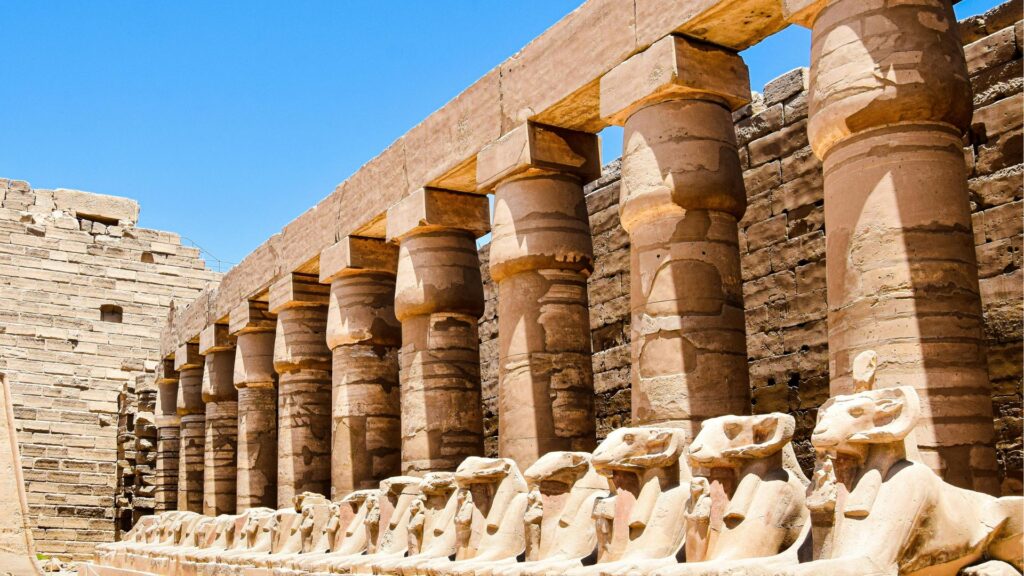 Shot of ancient Egyptian statues